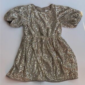 H&M Silver Sequin Top